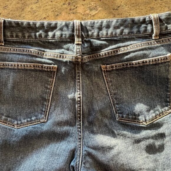 Upcycled, Reworked Applique Floral & Denim Patches, Talbot Jeans, SZ 12 Petite. - Picture 7 of 12